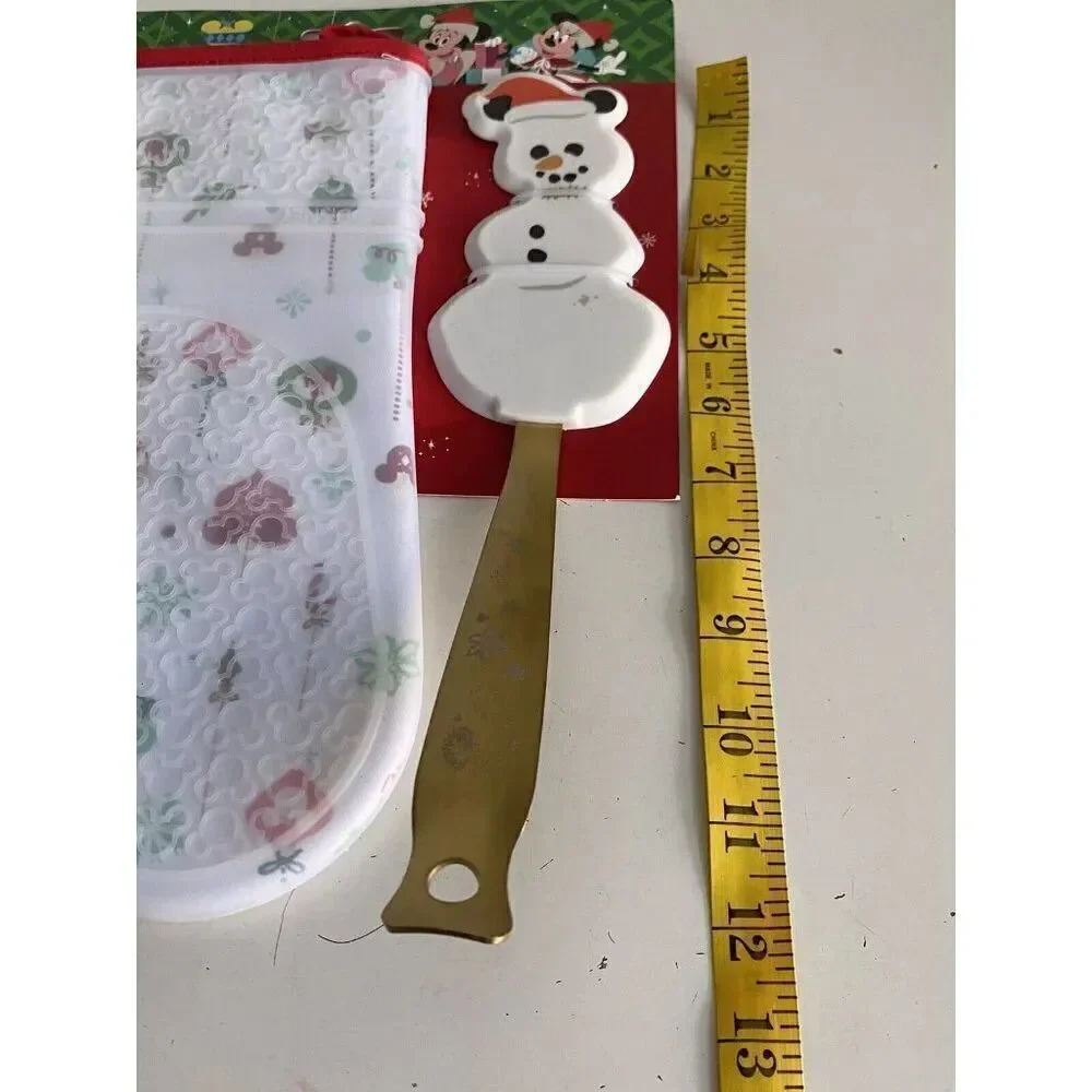 Disney Parks Christmas Holiday Mickey Snowman Silicone Oven Mitt‎ & Spatula Set